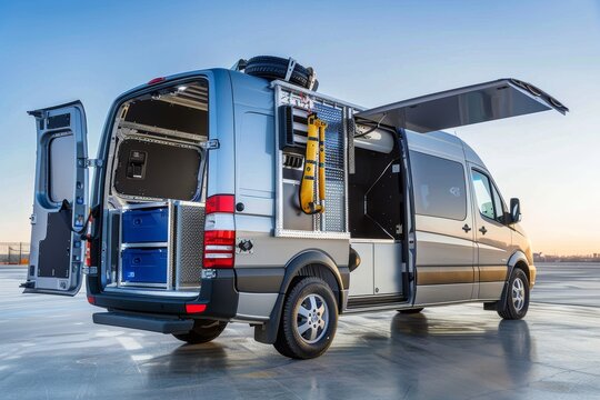 Mobile Tire Service Van for On-Site Tire Replacement and Repair