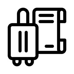 suitcase line icon