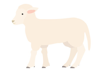 Clip art of lamb seen from the side