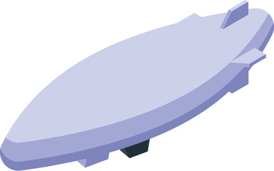 Fototapeta premium Illustration of a large zeppelin dirigible flying in the sky, showcasing a unique mode of transportation