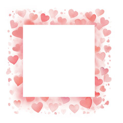 PNG Pink hearts square border backgrounds pattern paper.