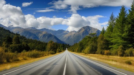 Fototapeta premium Enchanted Route: Path to the Heart of the Woods