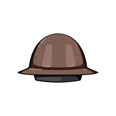 cap hard hat cartoon. safe builder, industry contractor, site yellow cap hard hat sign. isolated symbol vector illustration