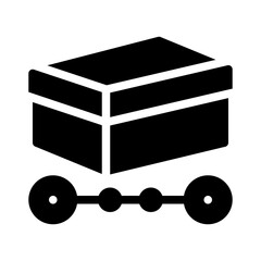 supply chain glyph icon