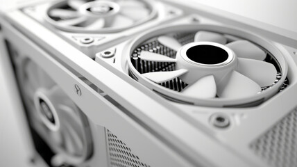 Computer graphics card close-up view