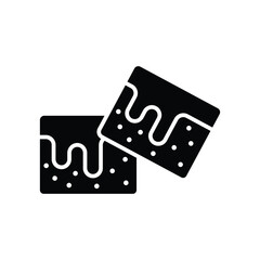 brownies icon vector design template simple and clean