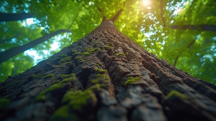 Fototapeta premium Arboreal Wonder: Grand Tree Surrounded by Green Foliage