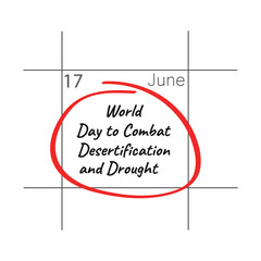 Obraz premium World Day to Combat Desertification and Drought Logo Vector Template 