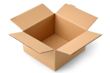 Open Packaging Box in 3D Perspective