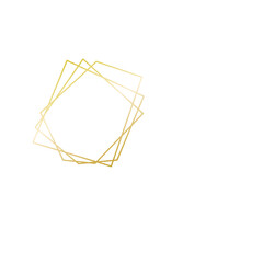 Gold polygonal frames