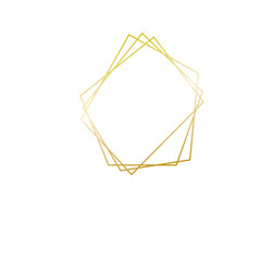Gold polygonal frames
