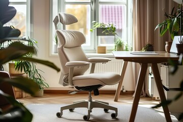 Fototapeta premium Stylish Home Office Spaces of Inspiring Designs for Productivity and Comfort