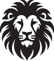 a beautiful lion head vector art illustration