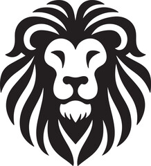 a beautiful lion head vector art illustration