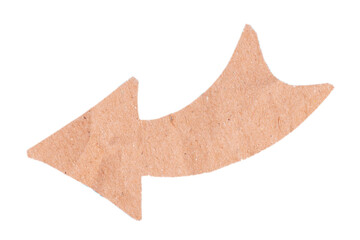 Brown arrow pape design element cutout
