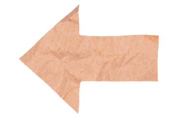 Brown arrow pape design element cutout