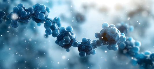 Futuristic Illustration of Biotechnology and Nanotechnology Concepts