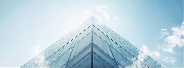 A modern skyscrapers with perspectives. Pyramid silhouette. 