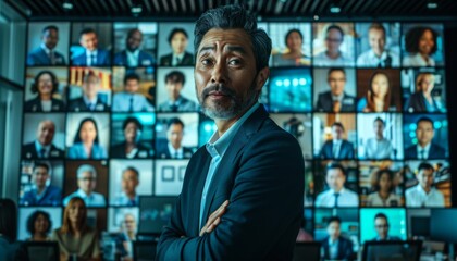 Global Business Collaboration Explanation, can feature images of diverse business professionals from different countries collaborating via video conference