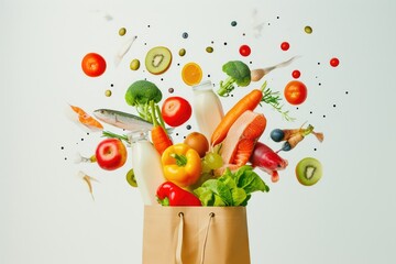Green Lifestyle: Nutrient-Rich Goods Fall into Reusable Grocery Bag