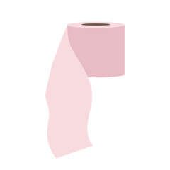 Toilet paper roll soft hygiene tissue tape for wc isolated vector illustration on white background