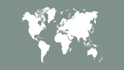 World map. Modern color vector map. Silhouette map.	