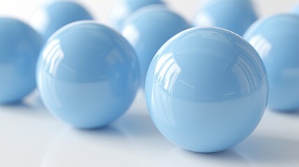 Obraz premium blue balls on white HD 8K wallpaper Stock Photographic Image 