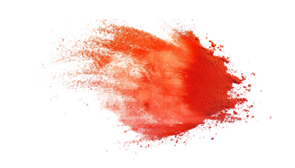 A burst of orange powder.