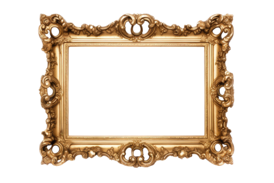 Ornate gold gilded picture frame