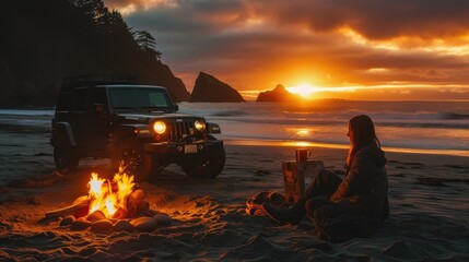 Coastal Retreat by the Fire