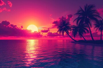 Tropical Twilight Bliss: Florida's Dazzling Sunset Oasis