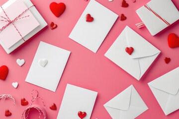 Valentine's Day Cards and Roses Arrangement