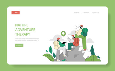 Eco Therapy. Flat Vector Illustration