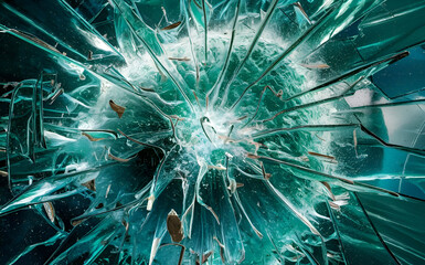 Detail of glass explosion