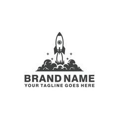 Inspiration for Rocket Logo Designs and Space Ship Launch Logos, looks Creative and Modern. Can be used for Business and Technology Logos.