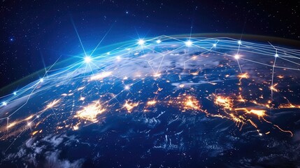 Interconnected Data World: Earth's Network Nodes