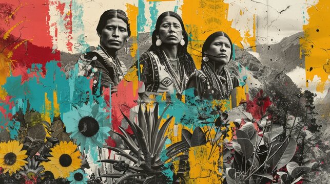 Rich Artisanal Traditions and Spirituality of Mapuche Culture Art Collage

