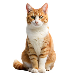 Obraz premium Adorable kitty with monochrome wall behind her