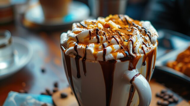 Captivating Close-Up of Mocha Elixir