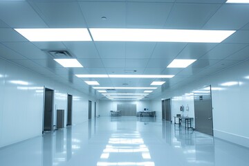 Obraz premium Organized Brilliance: Cleanroom Ceiling View