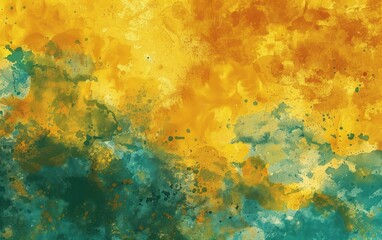 Fototapeta premium Abstract Artistic Splashes of Yellow and Blue