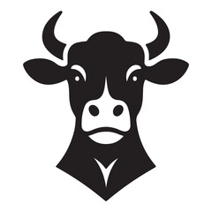 A cow head shape vector art illustration