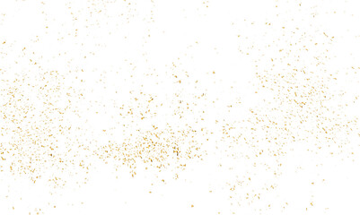 Abstract luxury golden confetti glitter and dust falling down on transparent background. Shiny glittering dust background. Vector illustration.