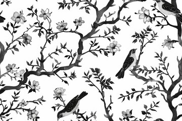 A seamless repeating pattern in black and white