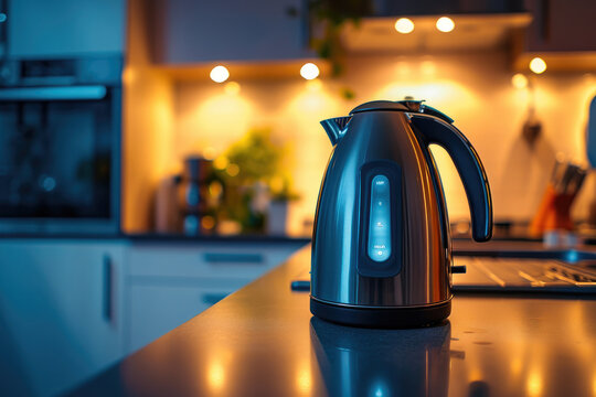 Elegant Electric Kettle, Accentuating a Luxurious Kitchen