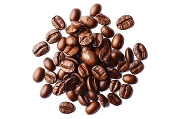 Heap of Roasted Coffee Beans, High Angle