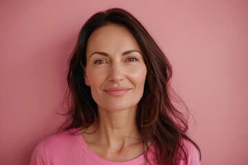 Fototapeta premium A close up portrait of a woman with a subtle smile