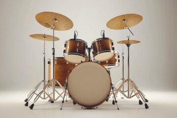 Precision-Crafted Drum Kit on Clean Background