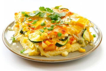 Creamy Polenta and Cheese Calabacitas Casserole