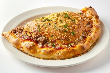 Flavorful Calzone with Tomato Sauce and Gooey Mozzarella